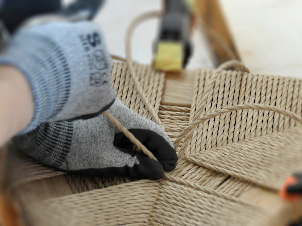 HOスツール レザー／ペーパーコード｜木と暮らしの工房