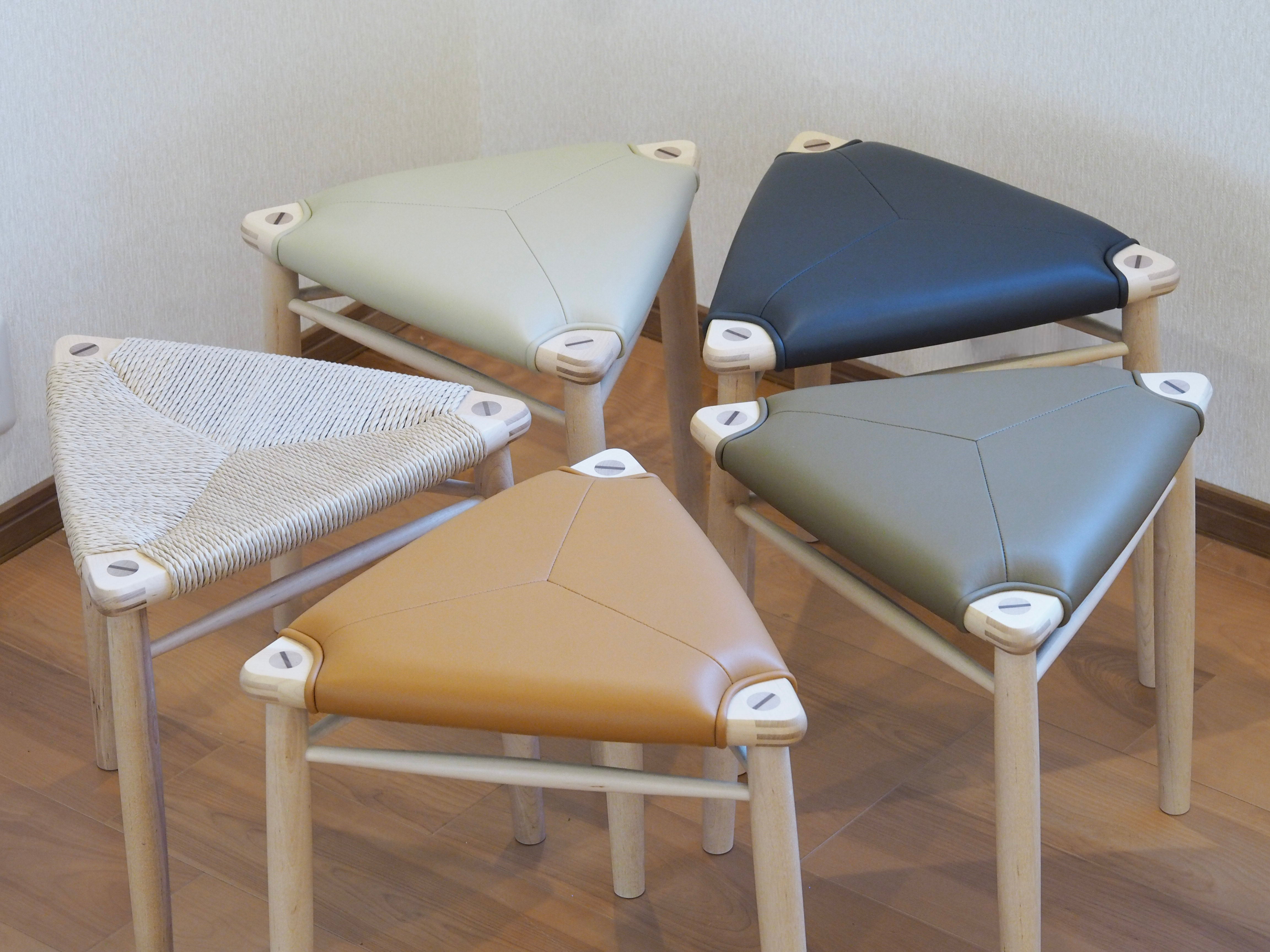 HOスツール レザー／ペーパーコード｜木と暮らしの工房