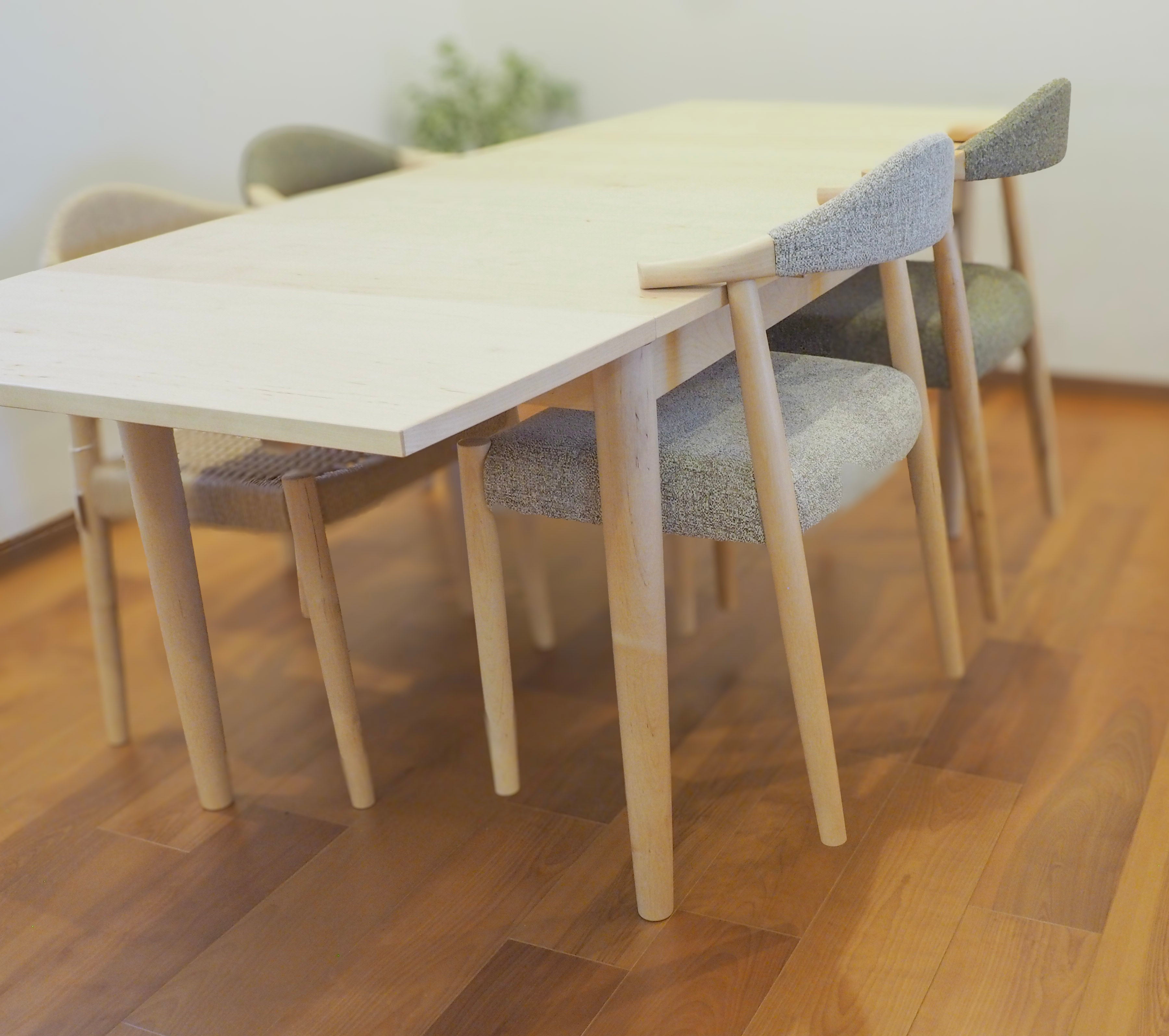 am チェア ハーフアーム 布張り（ペリカン仕様）｜撥水ダイニング