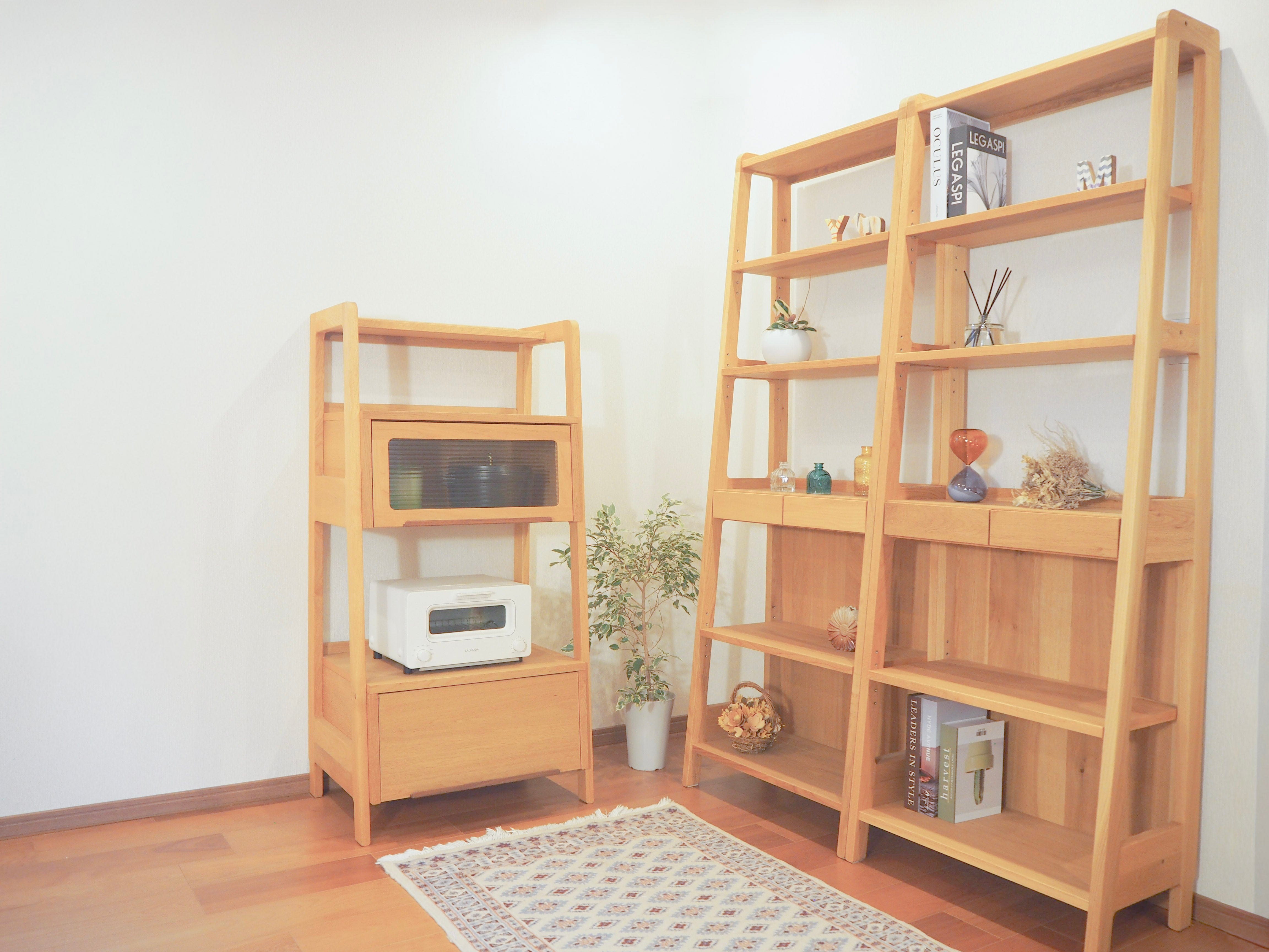 luonto ハイシェルフ｜木製シェルフ・本棚・間仕切りオープンラック