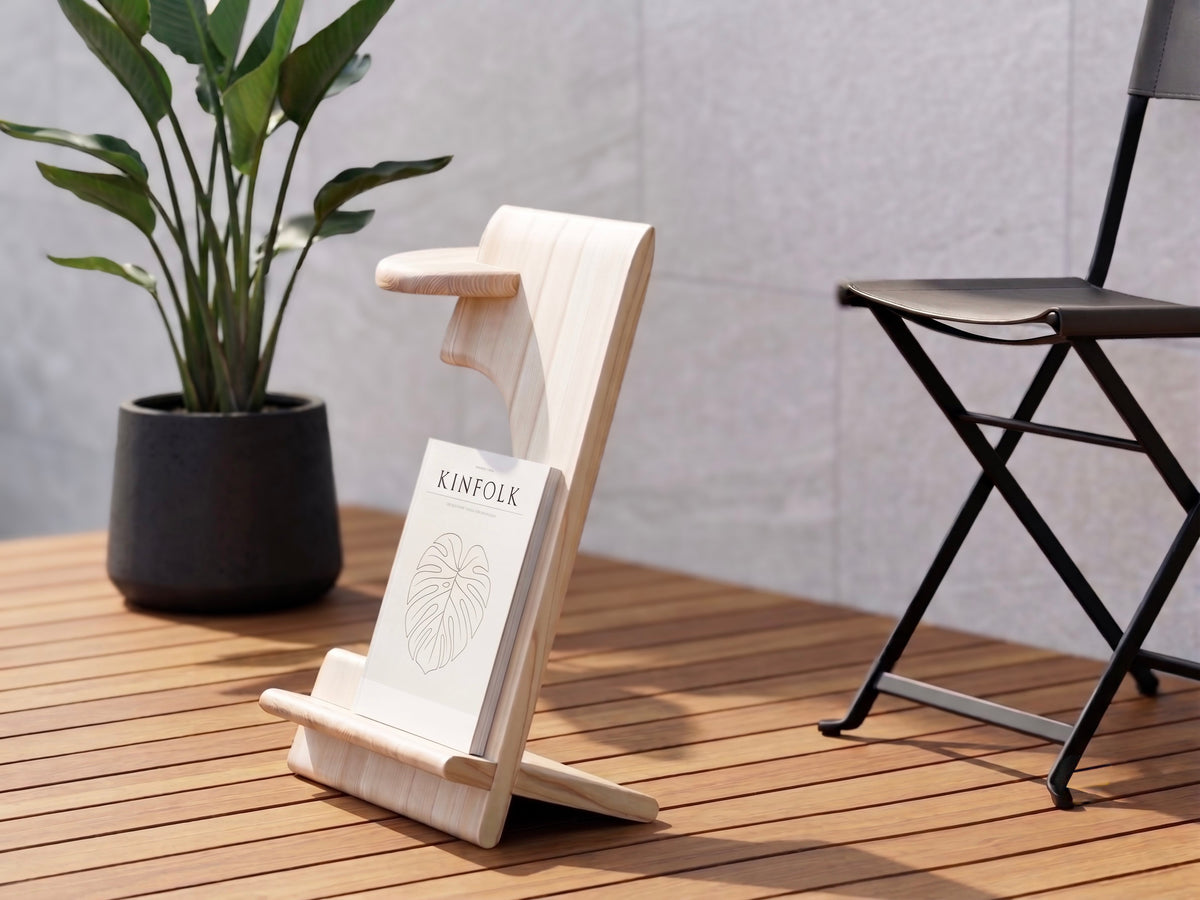 BOOKMARKER｜木製ブックスタンド｜一龍木工