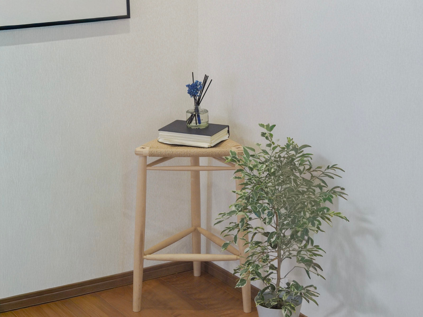 HOカウンタースツール レザー／ペーパーコード｜木と暮らしの工房