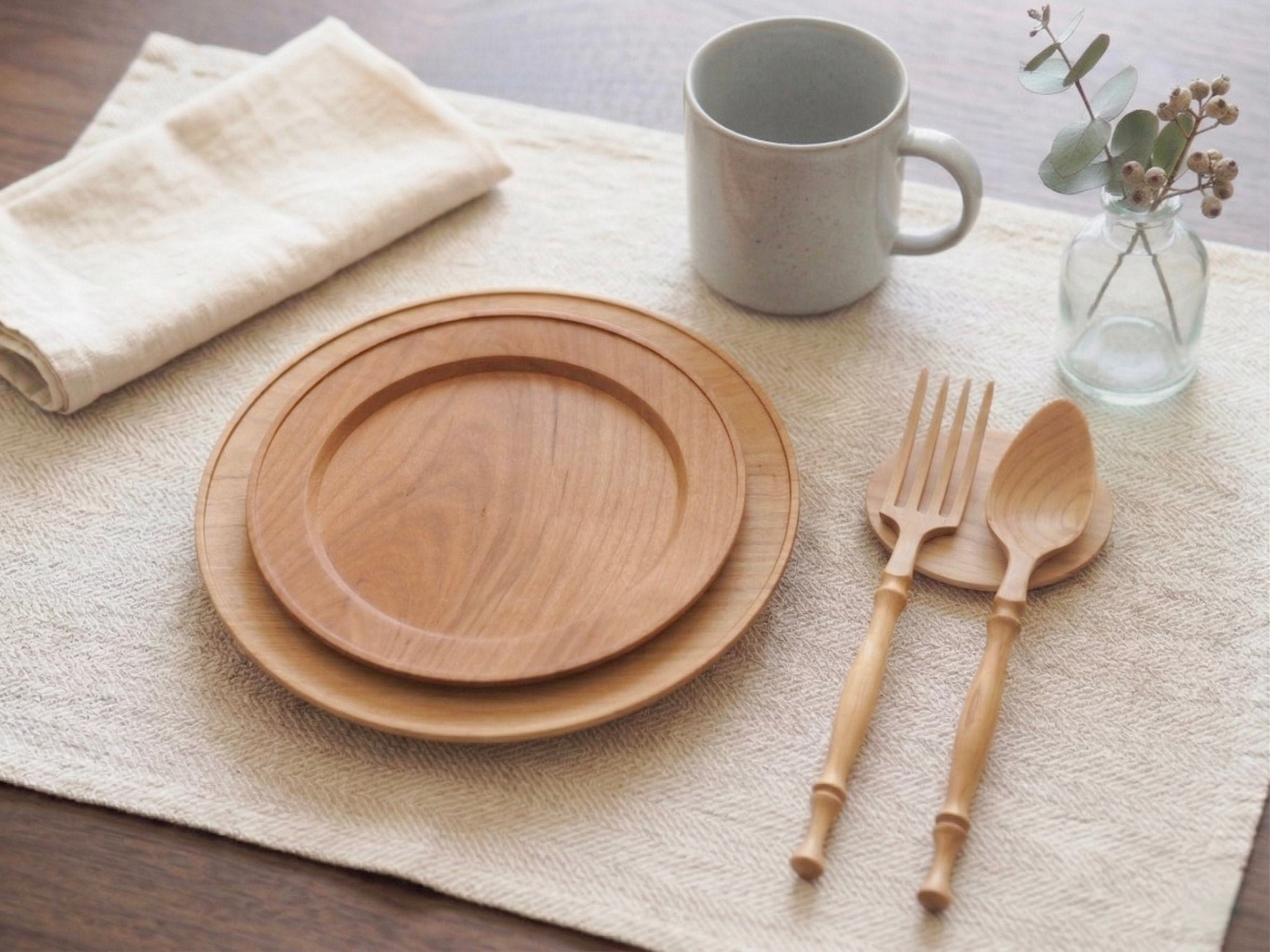 リム皿｜木製お皿｜木製プレート｜食器｜木製｜osio craft｜SAZANCA HOME