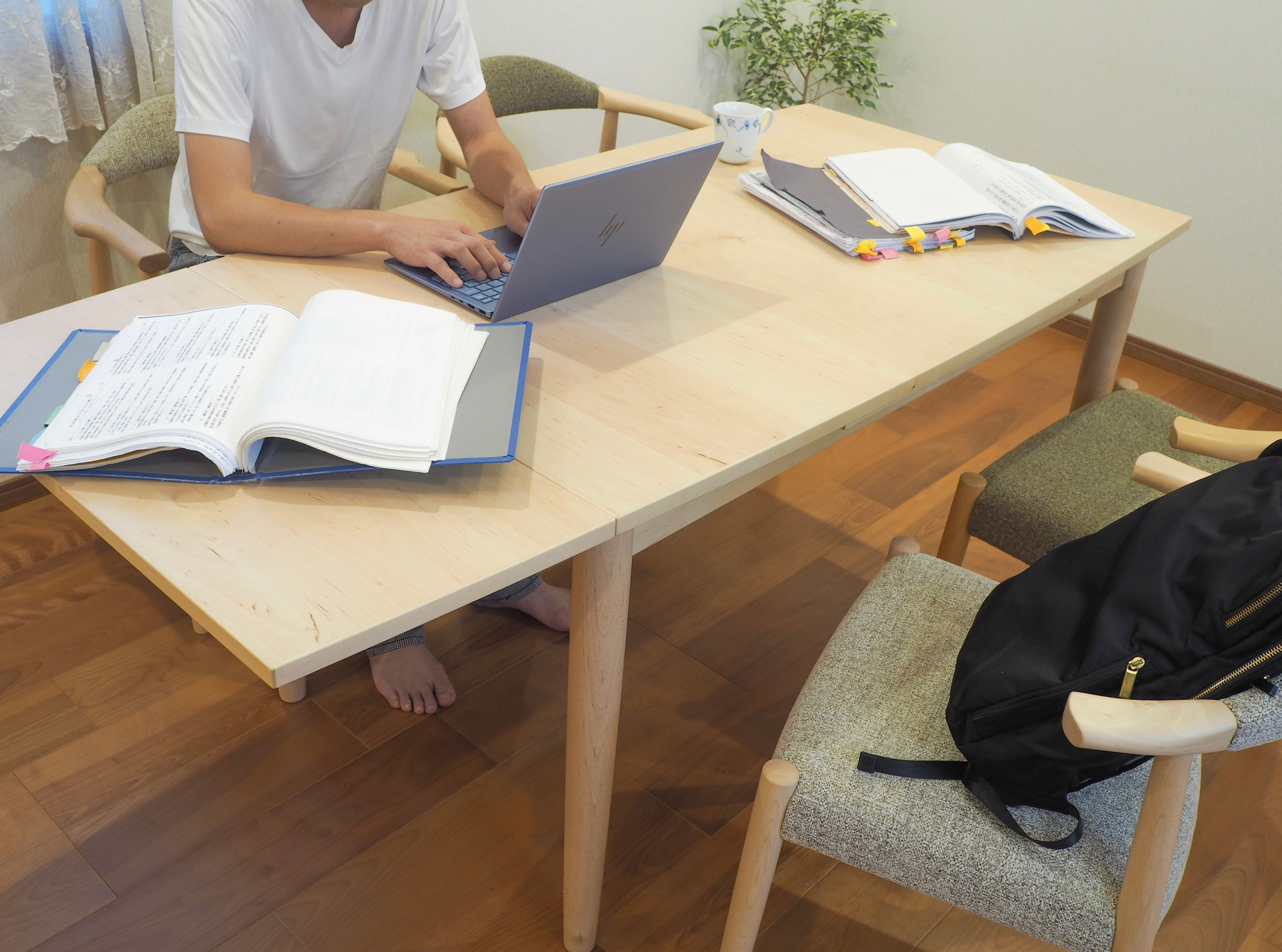 伸長式ダイニングテーブル (エクステンション 1300・900)｜木と暮らしの工房